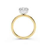 Mayors 18K Yellow Gold 3.00cttw Lab Grown Diamond Emerald Cut Solitaire Engagement Ring
