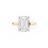 Mayors 18K Yellow Gold 4.00cttw Lab Grown Diamond Emerald Cut Solitaire Engagement Ring
