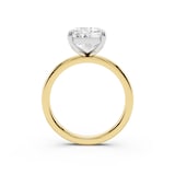 Mayors 18K Yellow Gold 4.00cttw Lab Grown Diamond Emerald Cut Solitaire Engagement Ring