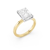 Mayors 18K Yellow Gold 4.00cttw Lab Grown Diamond Emerald Cut Solitaire Engagement Ring