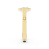 Mayors 18K Yellow Gold 4.00cttw Lab Grown Diamond Emerald Cut Bezel Set Engagement Ring