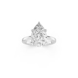 Mayors Platinum 3.00cttw Lab Grown Diamond Pear Cut Solitaire Engagement Ring