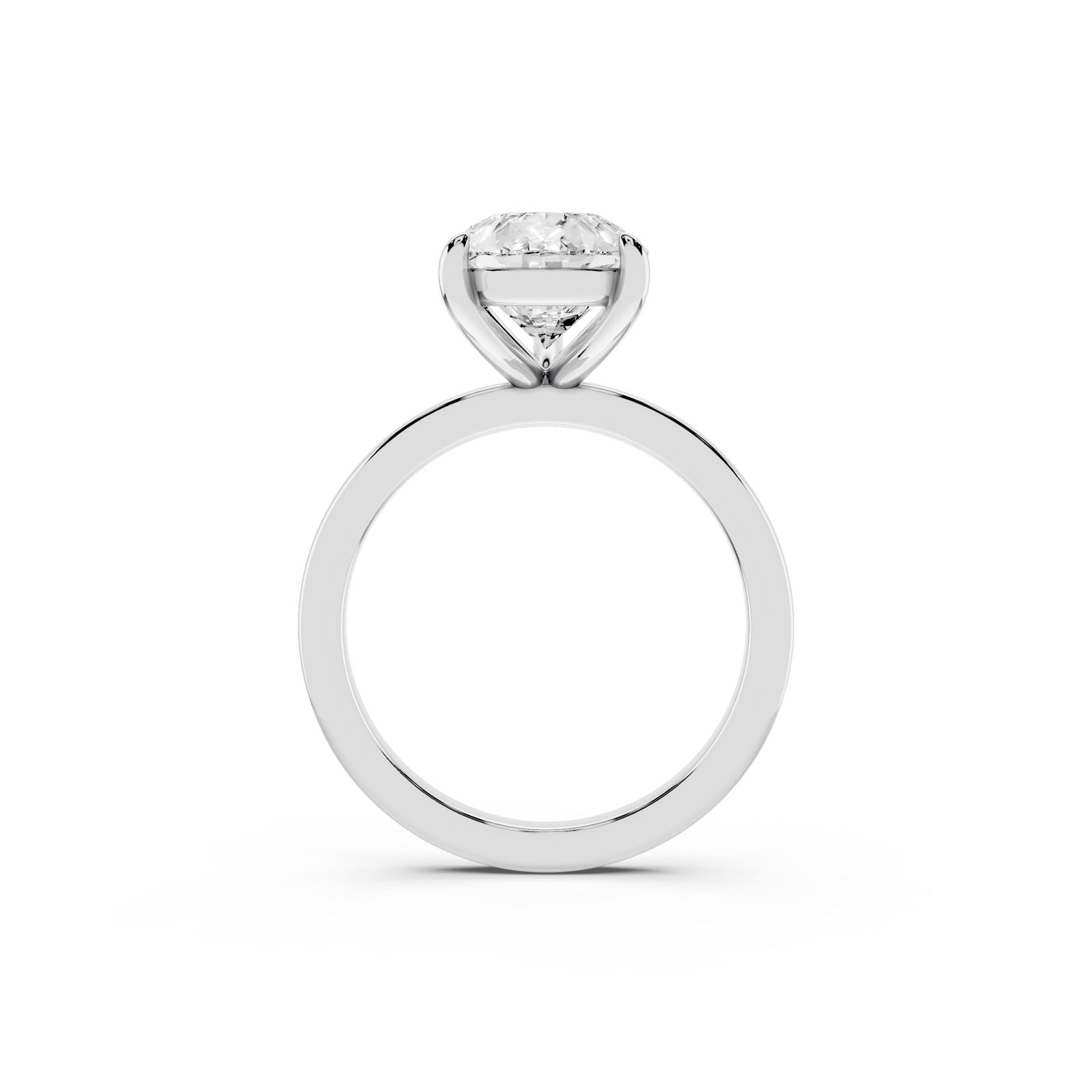 Mayors Platinum 3.00cttw Lab Grown Diamond Pear Cut Solitaire Engagement Ring