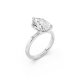 Mayors Platinum 3.00cttw Lab Grown Diamond Pear Cut Solitaire Engagement Ring