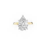 Mayors 18K Yellow Gold 4.00cttw Lab Grown Diamond Pear Cut Solitaire Engagement Ring