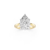 Mayors 18K Yellow Gold 4.00cttw Lab Grown Diamond Pear Cut Solitaire Engagement Ring