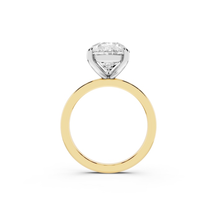 Mayors 18K Yellow Gold 4.00cttw Lab Grown Diamond Pear Cut Solitaire Engagement Ring