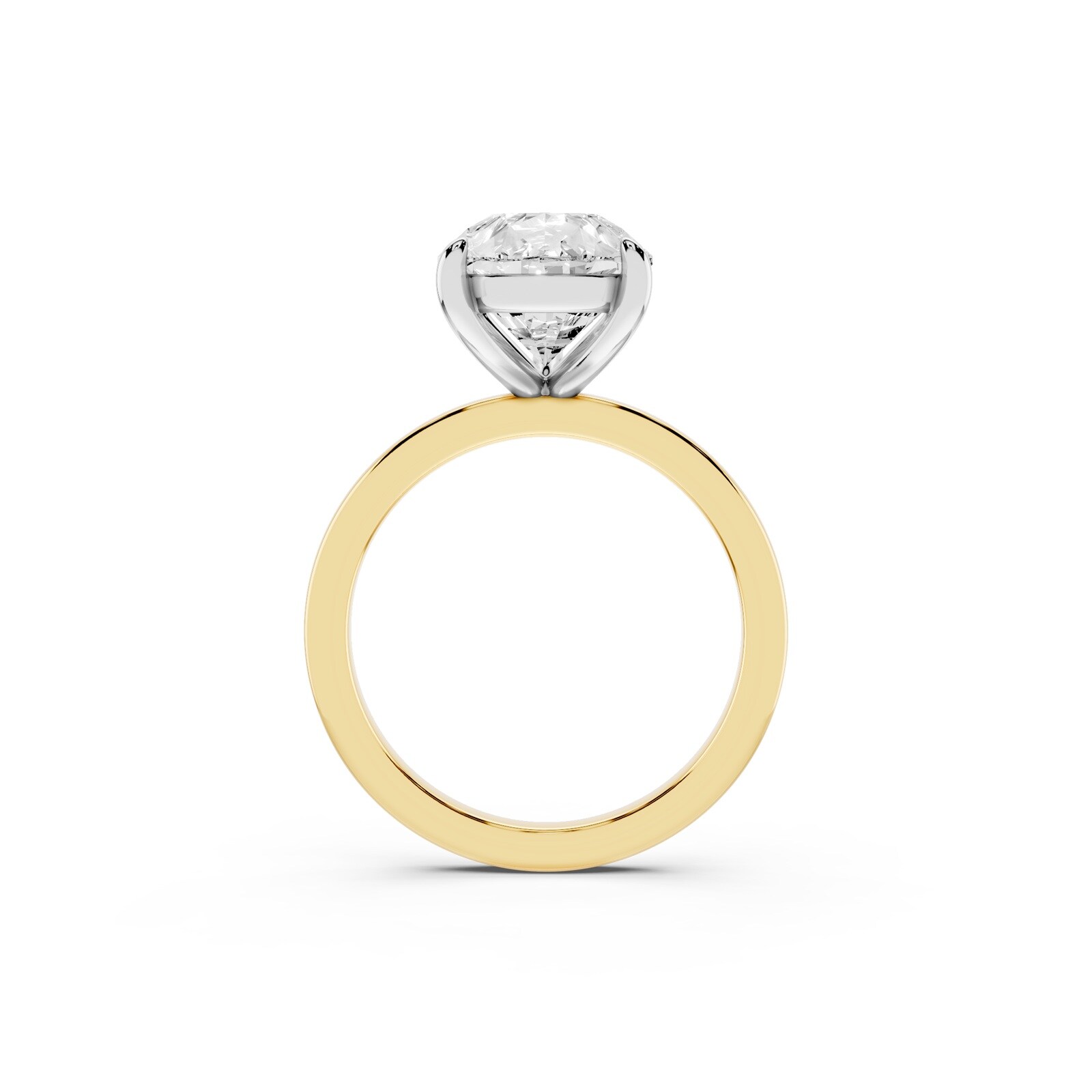 Mayors 18K Yellow Gold 4.00cttw Lab Grown Diamond Pear Cut Solitaire Engagement Ring