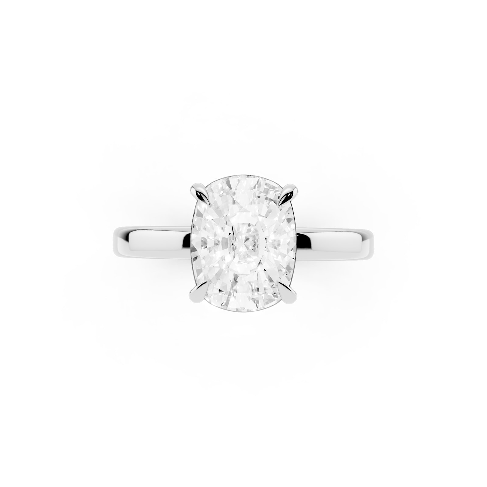 Mayors Platinum 2.50cttw Lab Grown Diamond Cushion Cut Solitaire Engagement Ring