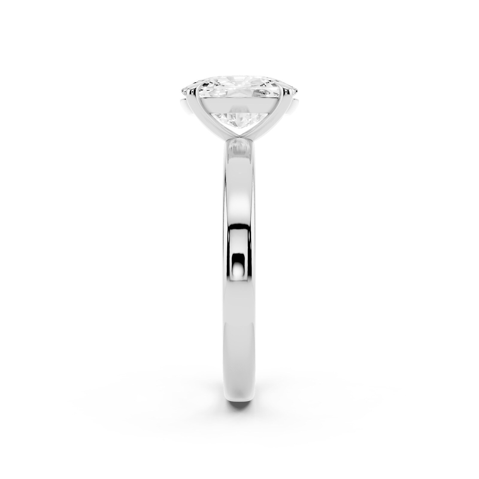 Mayors Platinum 2.50cttw Lab Grown Diamond Cushion Cut Solitaire Engagement Ring