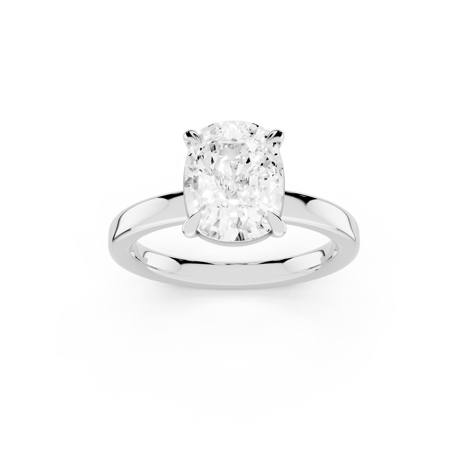 Mayors Platinum 2.50cttw Lab Grown Diamond Cushion Cut Solitaire Engagement Ring