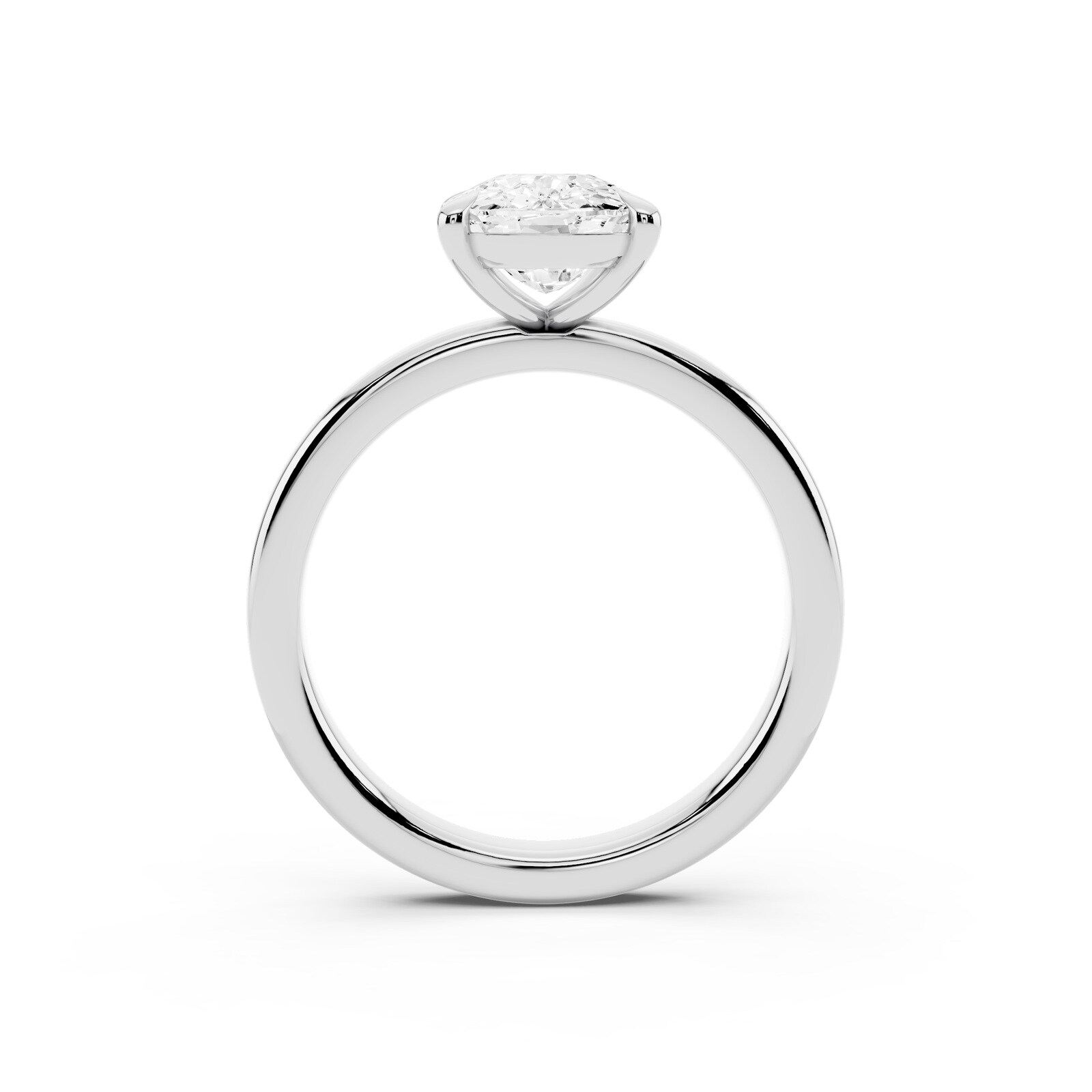 Mayors Platinum 2.50cttw Lab Grown Diamond Cushion Cut Solitaire Engagement Ring
