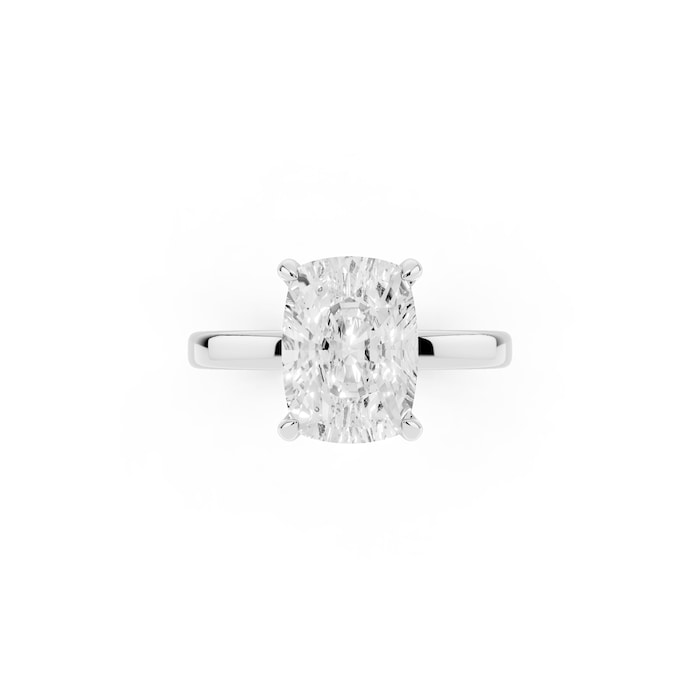 Mayors Platinum 3.00cttw Lab Grown Diamond Cushion Cut Solitaire Engagement Ring