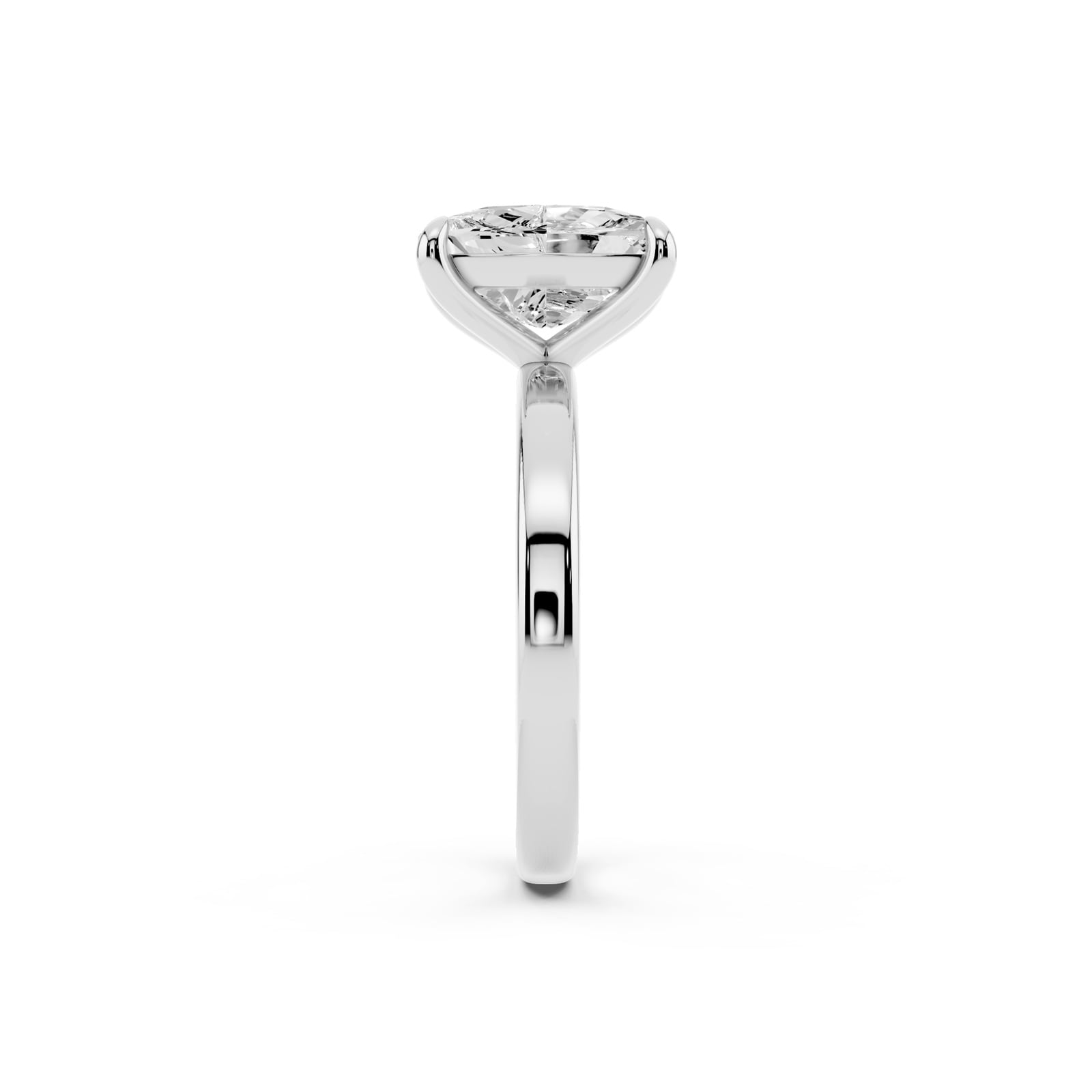 Mayors Platinum 3.00cttw Lab Grown Diamond Cushion Cut Solitaire Engagement Ring