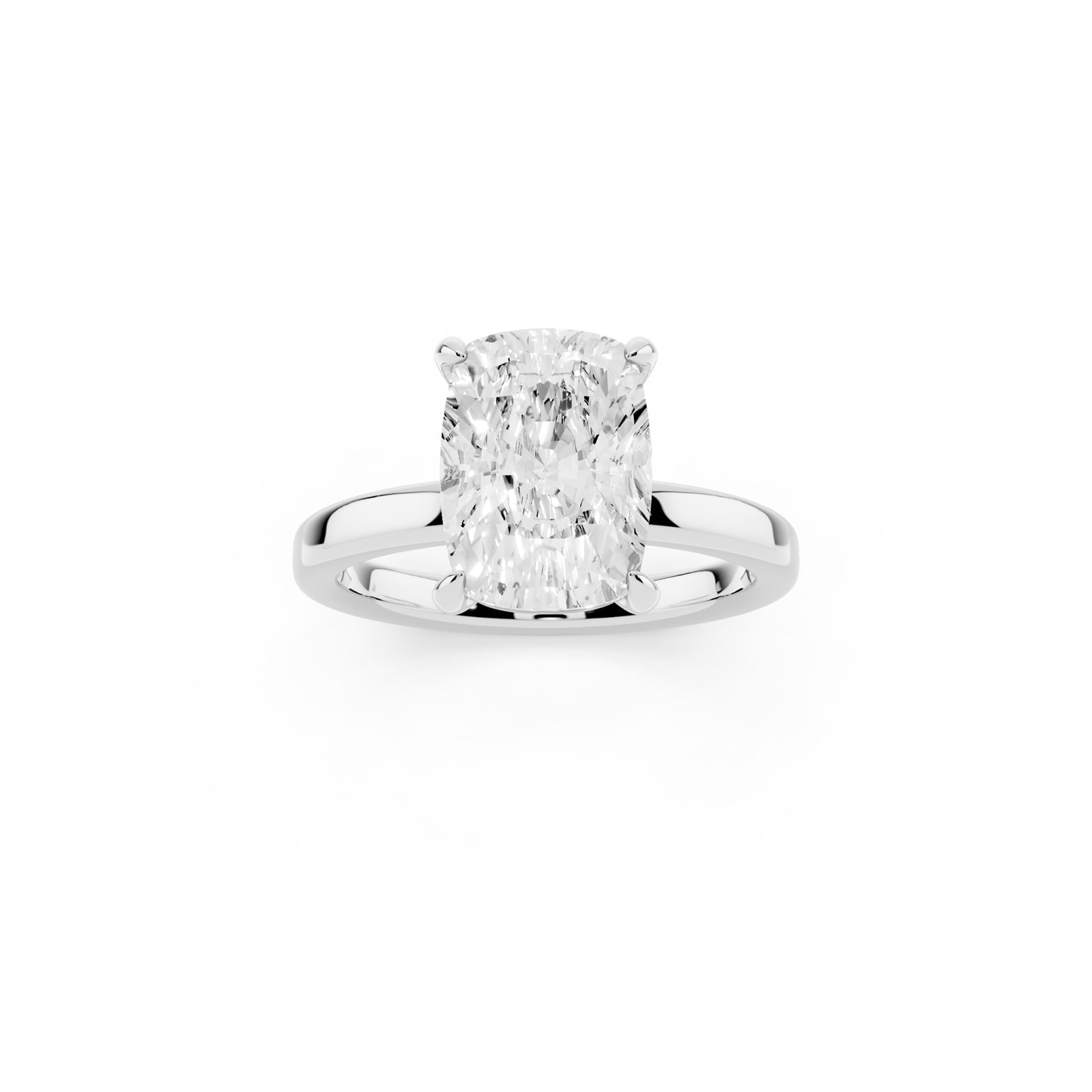 Mayors Platinum 3.00cttw Lab Grown Diamond Cushion Cut Solitaire Engagement Ring
