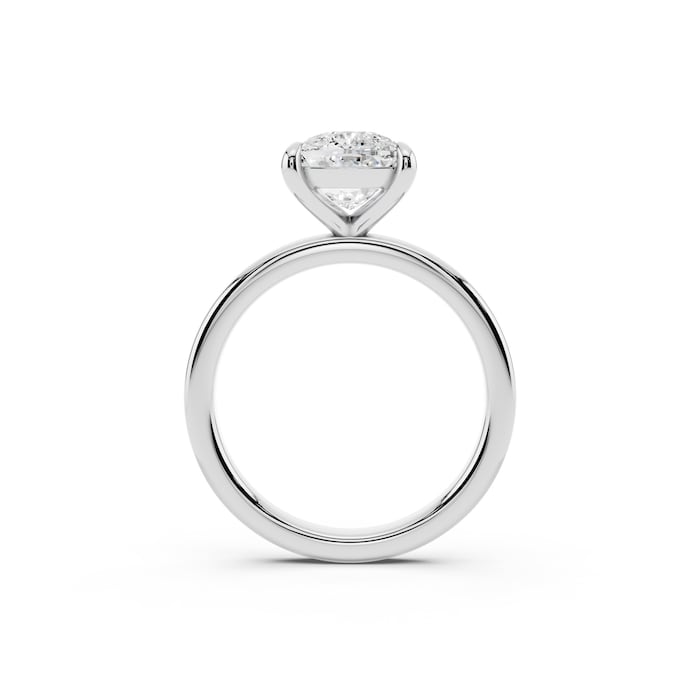 Mayors Platinum 3.00cttw Lab Grown Diamond Cushion Cut Solitaire Engagement Ring