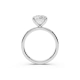 Mayors Platinum 3.00cttw Lab Grown Diamond Cushion Cut Solitaire Engagement Ring