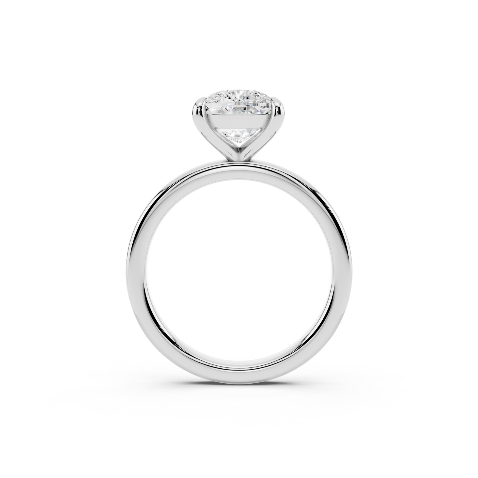 Mayors Platinum 3.00cttw Lab Grown Diamond Cushion Cut Solitaire Engagement Ring