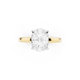 Mayors 18K Yellow Gold 2.50cttw Lab Grown Diamond Cushion Cut Solitaire Engagement Ring