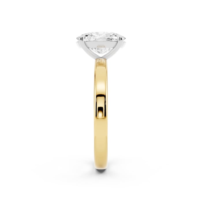 Mayors 18K Yellow Gold 2.50cttw Lab Grown Diamond Cushion Cut Solitaire Engagement Ring