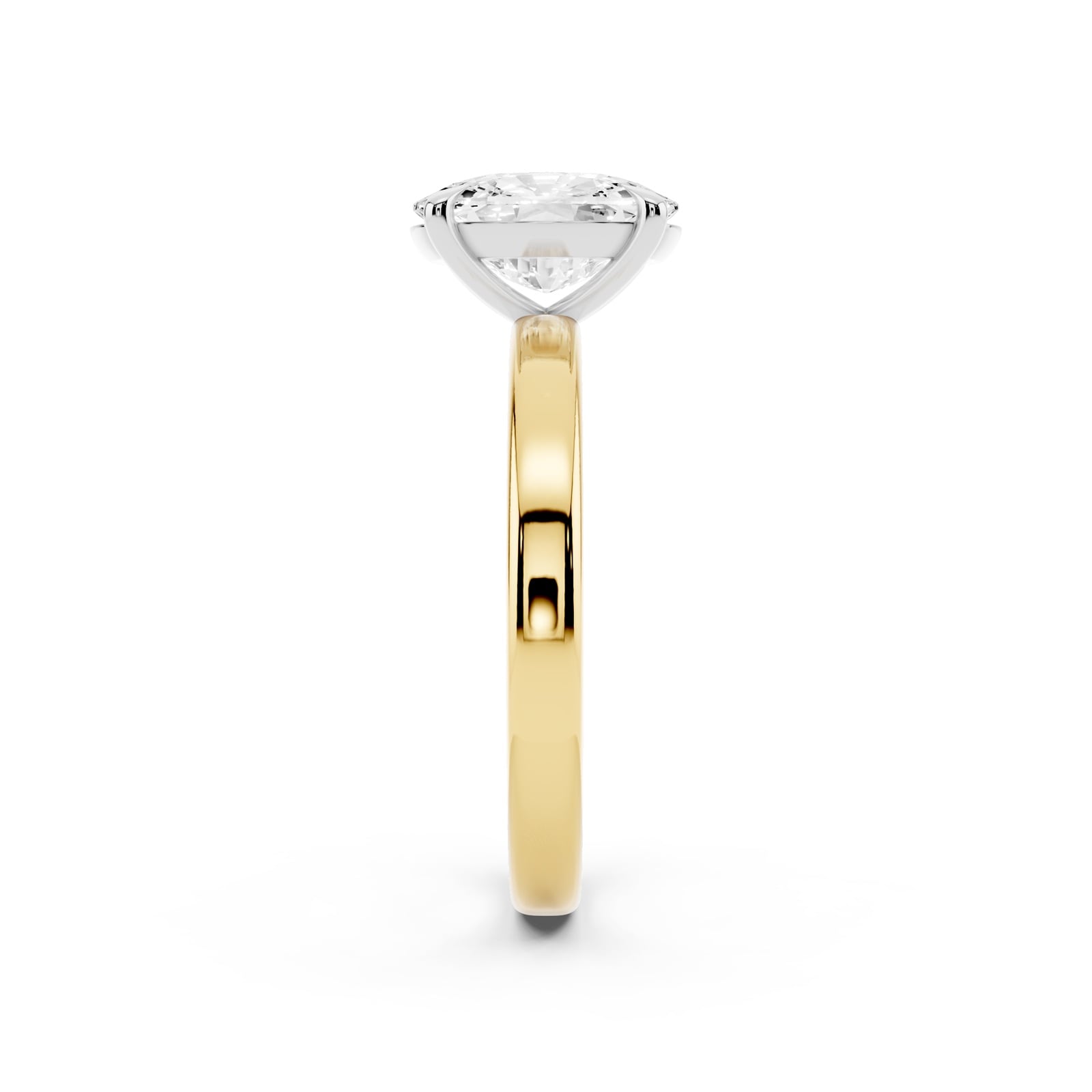 Mayors 18K Yellow Gold 2.50cttw Lab Grown Diamond Cushion Cut Solitaire Engagement Ring