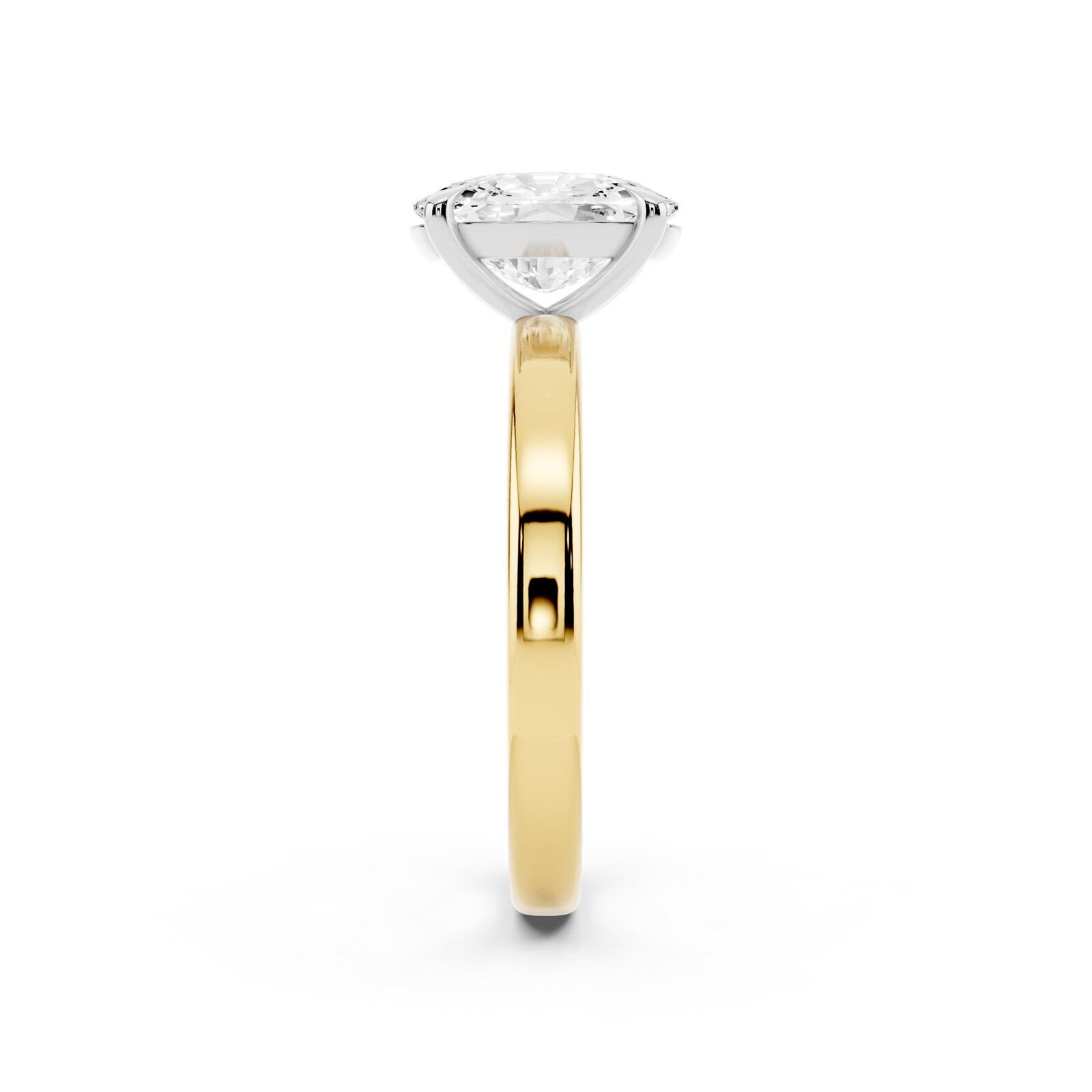 Mayors 18K Yellow Gold 2.50cttw Lab Grown Diamond Cushion Cut Solitaire Engagement Ring