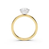 Mayors 18K Yellow Gold 2.50cttw Lab Grown Diamond Cushion Cut Solitaire Engagement Ring