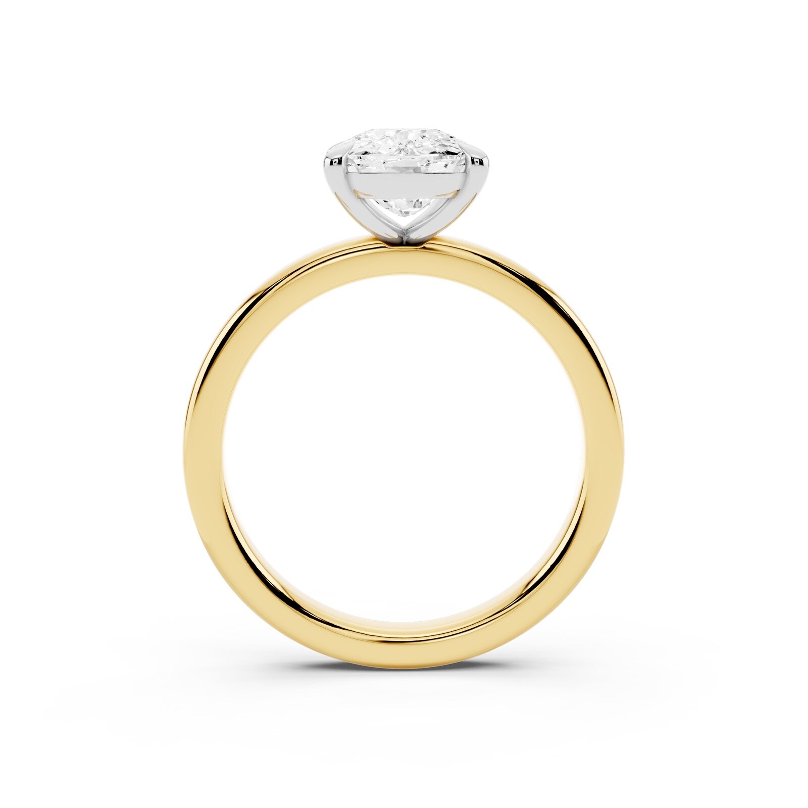 Mayors 18K Yellow Gold 2.50cttw Lab Grown Diamond Cushion Cut Solitaire Engagement Ring
