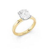 Mayors 18K Yellow Gold 2.50cttw Lab Grown Diamond Cushion Cut Solitaire Engagement Ring
