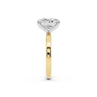 Mayors 18K Yellow Gold 3.00cttw Lab Grown Diamond Cushion Cut Solitaire Engagement Ring