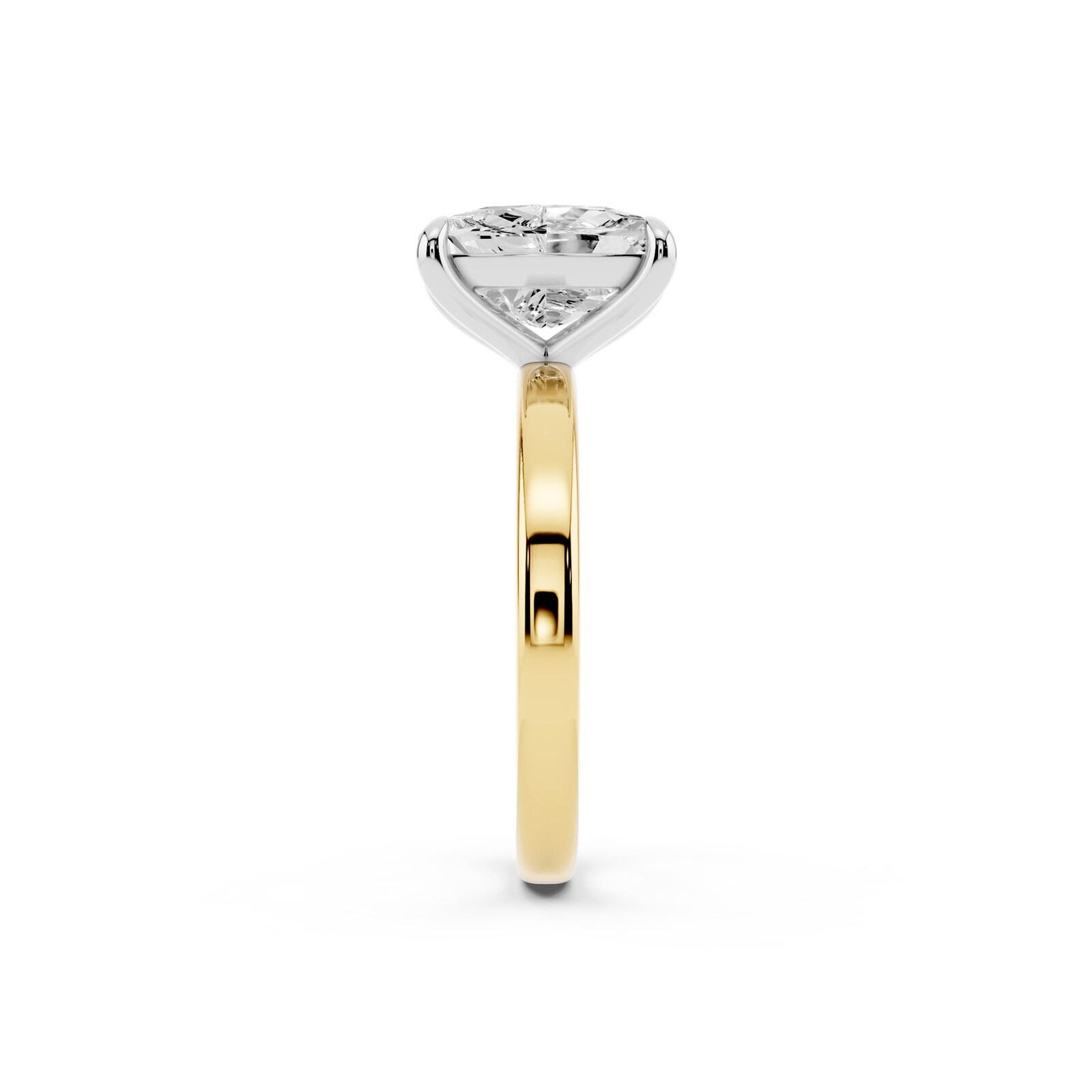 Mayors 18K Yellow Gold 3.00cttw Lab Grown Diamond Cushion Cut Solitaire Engagement Ring