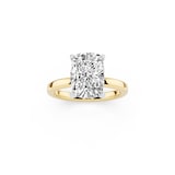 Mayors 18K Yellow Gold 3.00cttw Lab Grown Diamond Cushion Cut Solitaire Engagement Ring