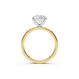 Mayors 18K Yellow Gold 3.00cttw Lab Grown Diamond Cushion Cut Solitaire Engagement Ring