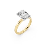 Mayors 18K Yellow Gold 3.00cttw Lab Grown Diamond Cushion Cut Solitaire Engagement Ring