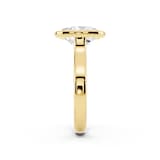 Mayors 18K Yellow Gold 4.00cttw Lab Grown Diamond Cushion Cut Solitaire Bezel Set Engagement Ring