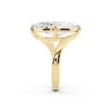 Mayors 18K Yellow Gold 4.00cttw Lab Grown Diamond Marquise Cut Solitaire Wave Ring