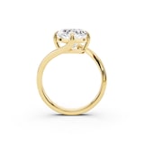 Mayors 18K Yellow Gold 4.00cttw Lab Grown Diamond Marquise Cut Solitaire Wave Ring