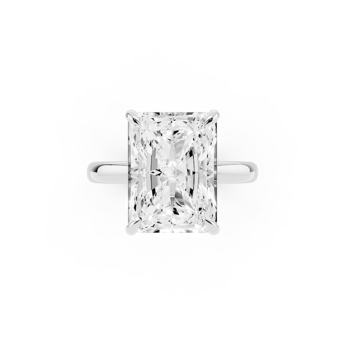 Mayors Platinum 5.00cttw Lab Grown Diamond Radiant Cut Solitaire Engagement Ring