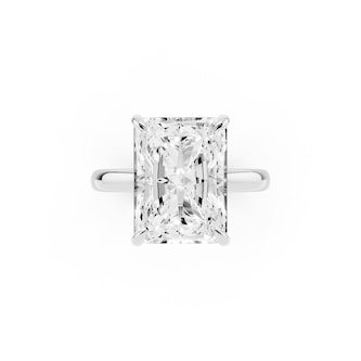 Mayors Platinum 5.00cttw Lab Grown Diamond Radiant Cut Solitaire Engagement Ring