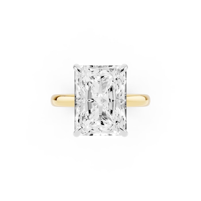 Mayors 18K Yellow Gold 5.00cttw Lab Grown Diamond Radiant Cut Solitaire Engagement Ring
