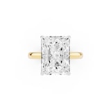 Mayors 18K Yellow Gold 5.00cttw Lab Grown Diamond Radiant Cut Solitaire Engagement Ring