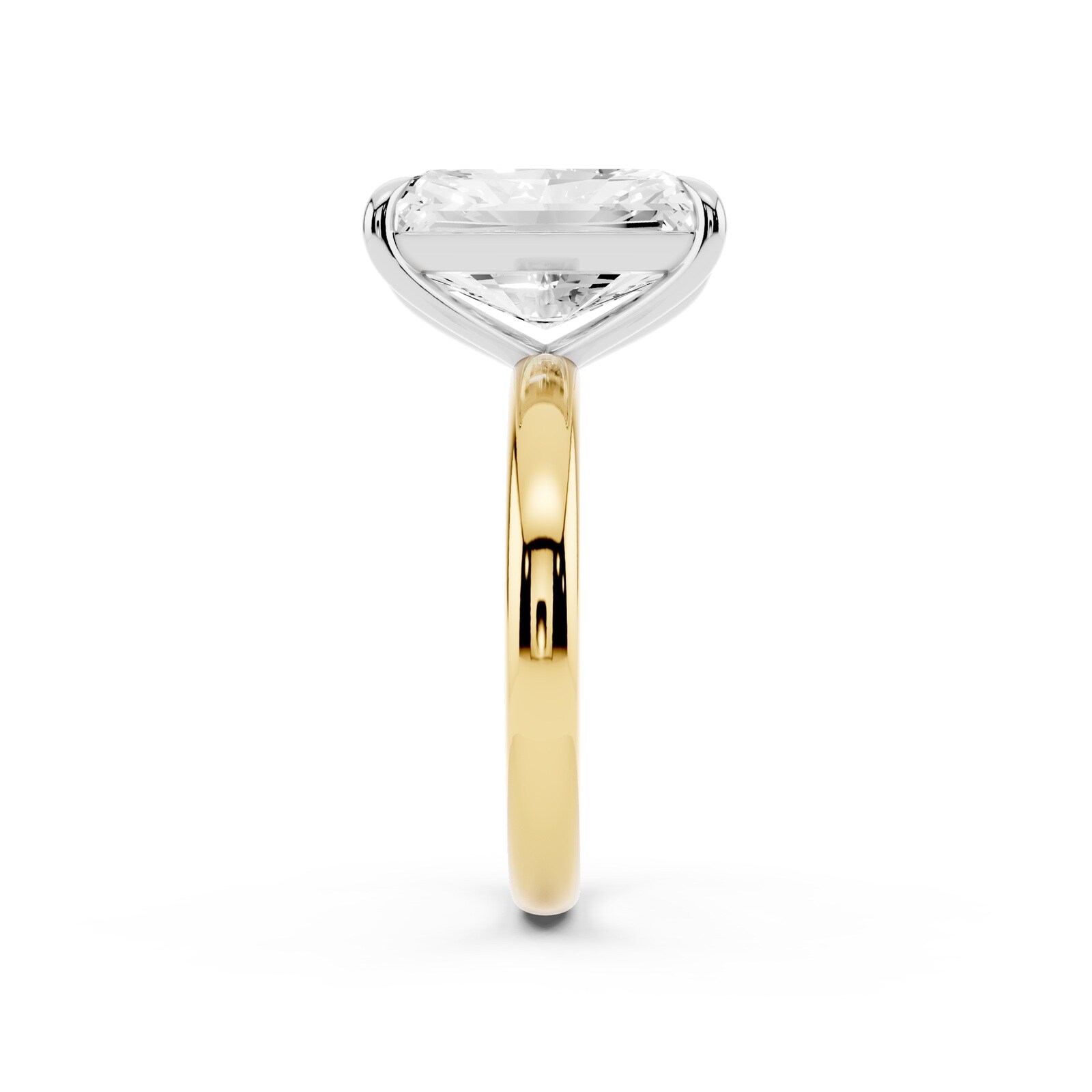 Mayors 18K Yellow Gold 5.00cttw Lab Grown Diamond Radiant Cut Solitaire Engagement Ring