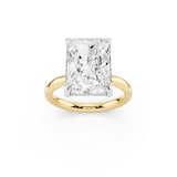 Mayors 18K Yellow Gold 5.00cttw Lab Grown Diamond Radiant Cut Solitaire Engagement Ring