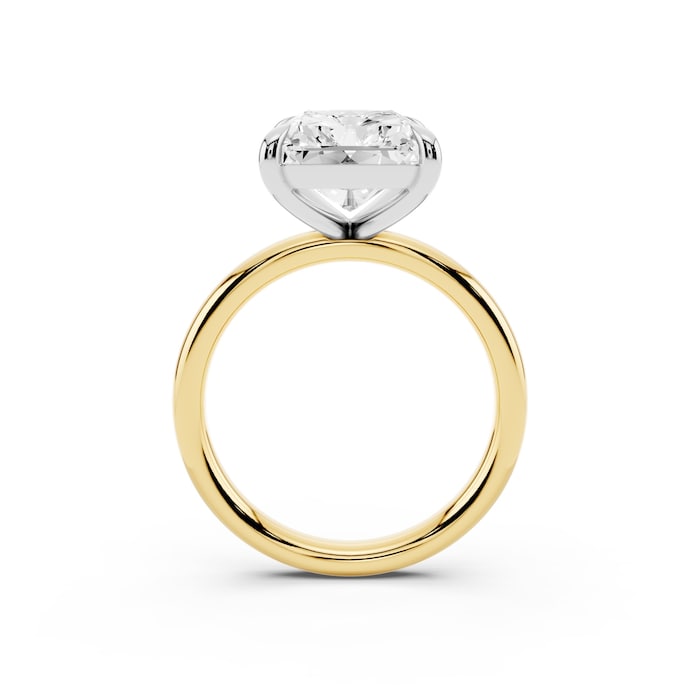 Mayors 18K Yellow Gold 5.00cttw Lab Grown Diamond Radiant Cut Solitaire Engagement Ring