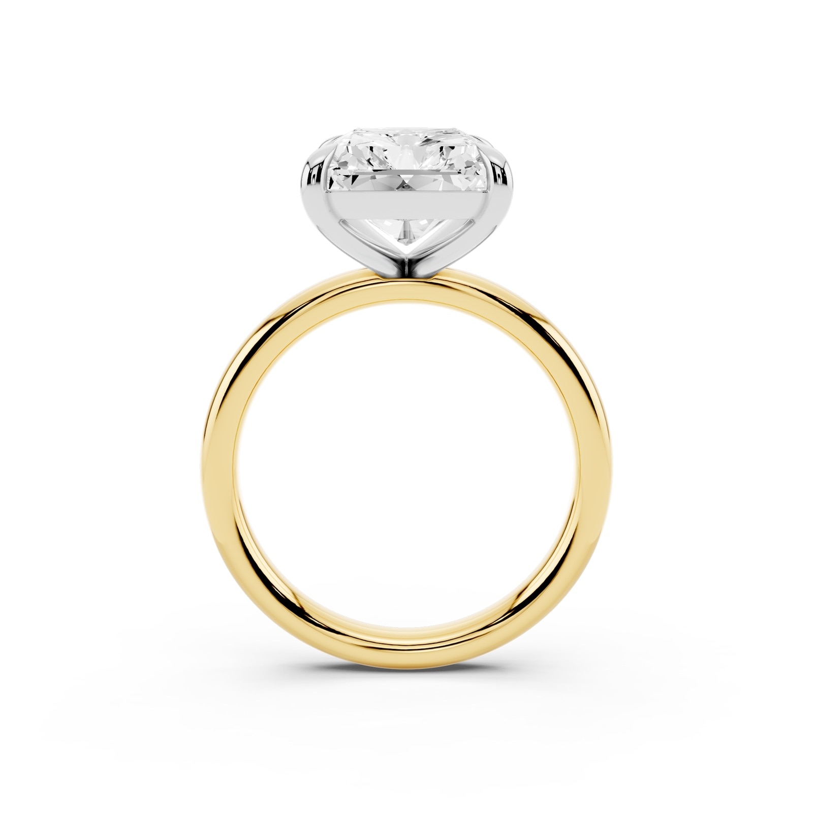 Mayors 18K Yellow Gold 5.00cttw Lab Grown Diamond Radiant Cut Solitaire Engagement Ring