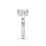 Mayors Platinum 4.00cttw Lab Grown Diamond Emerald & Pear Cut Two Stone Engagament Ring