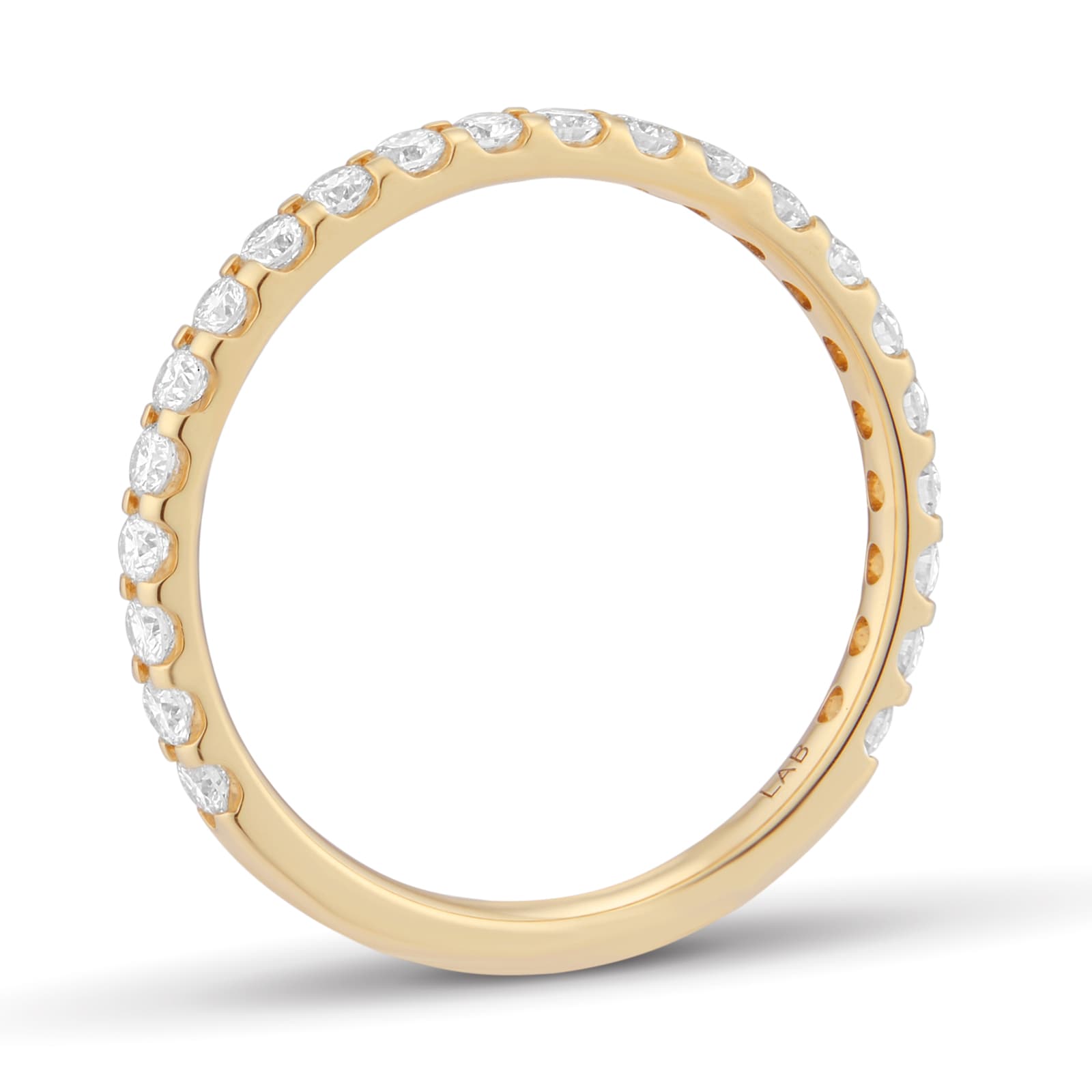 Goldsmiths 18ct Yellow Gold 0.50cttw Brilliant Cut Lab Grown Diamond 2mm Band Goldsmiths 18ct Yellow Gold 0.50cttw Brilliant Cut Lab Grown Diamond 2mm Band
