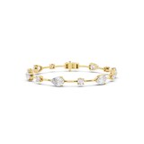 18K Yellow Gold 5.28cttw Pear-Shaped Lab Grown Diamond Strand Bracelet