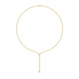 18K Yellow Gold 2.54cttw Lab Grown Diamond Lariat Necklace