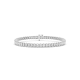 Mayors 18K White Gold 7.00cttw Lab Grown Diamond Oval Cut Tennis Bracelet